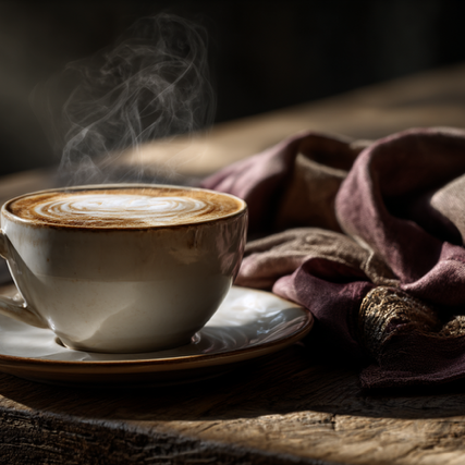 produktfoto einer tasse capucino